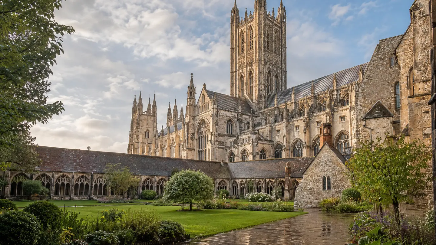 Illustration réaliste créée pour Orabel représentant Cathédrale de Canterbury