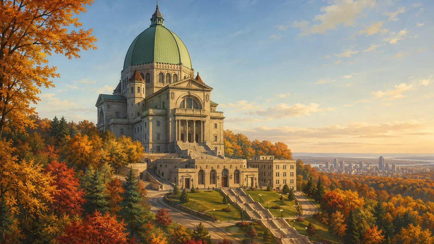 Illustration réaliste créée pour Orabel représentant Oratoire Saint-Joseph du Mont-Royal
